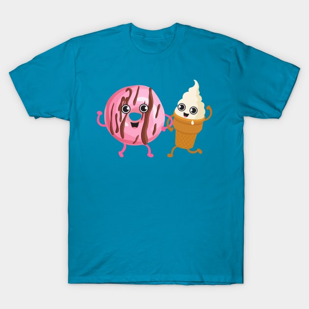 Donut Ice Cream T-Shirt by Plushism